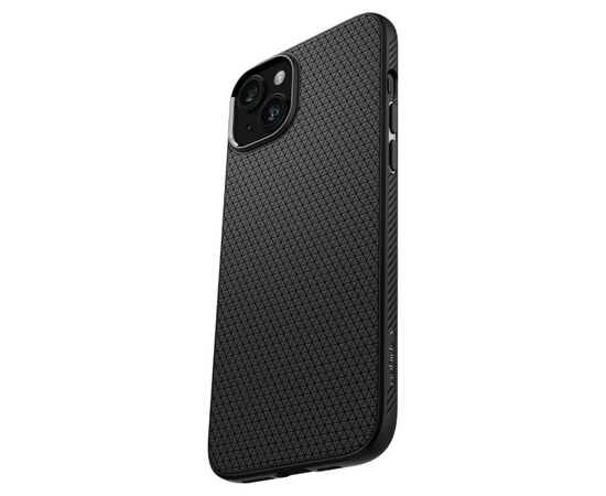 Чехол для мобильного телефона Spigen Apple iPhone 15 Liquid Air Matte Black (ACS06790), изображение 3 Чехол для мобильного телефона Spigen Apple iPhone 15 Liquid Air Matte Black (ACS06790), изображение 3