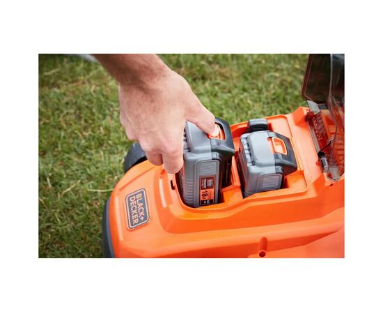 Газонокосилка Black&Decker аккумуляторная 18 В, 4.0 Ач, 32 см, 2 АКБ и ЗУ (BCMW33184L2), изображение 4 Газонокосилка Black&Decker аккумуляторная 18 В, 4.0 Ач, 32 см, 2 АКБ и ЗУ (BCMW33184L2), изображение 4