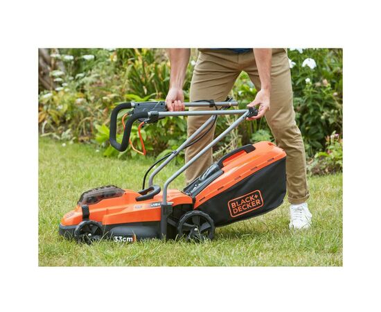 Газонокосилка Black&Decker аккумуляторная 18 В, 4.0 Ач, 32 см, 2 АКБ и ЗУ (BCMW33184L2), изображение 7 Газонокосилка Black&Decker аккумуляторная 18 В, 4.0 Ач, 32 см, 2 АКБ и ЗУ (BCMW33184L2), изображение 7