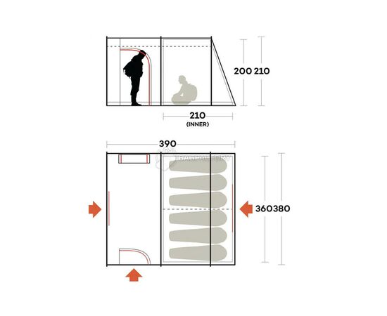Палатка Ferrino Fenix 6 Petrol (929601), изображение 11 Палатка Ferrino Fenix 6 Petrol (929601), изображение 11