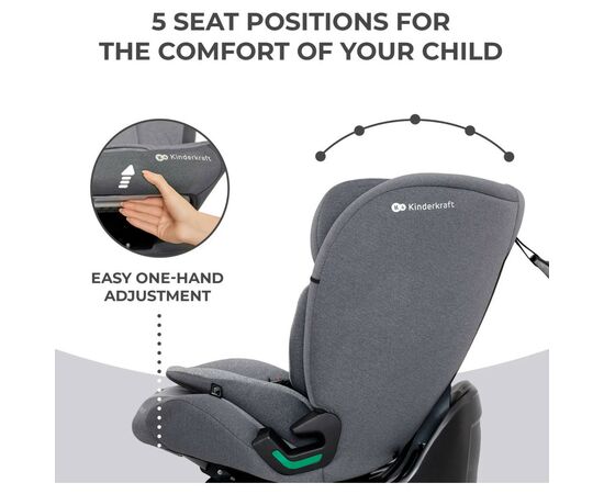 Автокресло Kinderkraft Oneto3 i-Size Cool Grey (KCONE300GRY0000) (5902533922178), изображение 10 Автокресло Kinderkraft Oneto3 i-Size Cool Grey (KCONE300GRY0000) (5902533922178), изображение 10