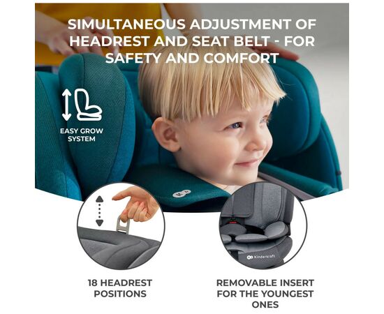 Автокресло Kinderkraft Oneto3 i-Size Cool Grey (KCONE300GRY0000) (5902533922178), изображение 11 Автокресло Kinderkraft Oneto3 i-Size Cool Grey (KCONE300GRY0000) (5902533922178), изображение 11