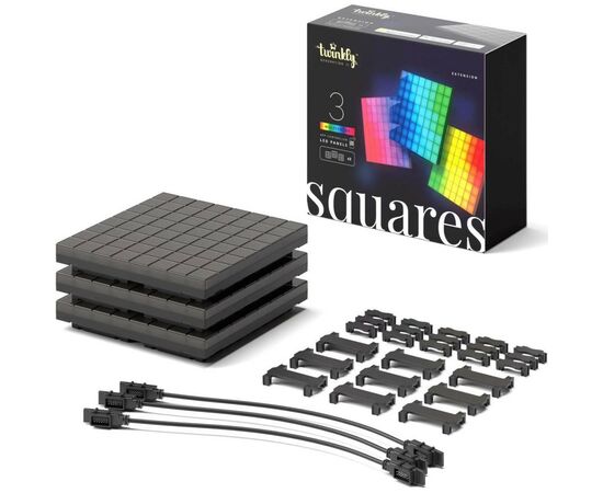 Гирлянда Twinkly Панель Smart LED Squares 3 RGB, Gen II, IP20, 16x16см, for TWQ064STW-07-BEU (TWQ064STW-03-BAD), изображение 5 Гирлянда Twinkly Панель Smart LED Squares 3 RGB, Gen II, IP20, 16x16см, for TWQ064STW-07-BEU (TWQ064STW-03-BAD), изображение 5