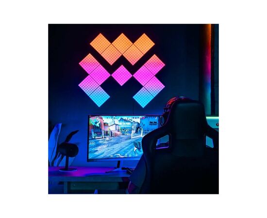 Гирлянда Twinkly Панель Smart LED Squares 3 RGB, Gen II, IP20, 16x16см, for TWQ064STW-07-BEU (TWQ064STW-03-BAD), изображение 8 Гирлянда Twinkly Панель Smart LED Squares 3 RGB, Gen II, IP20, 16x16см, for TWQ064STW-07-BEU (TWQ064STW-03-BAD), изображение 8