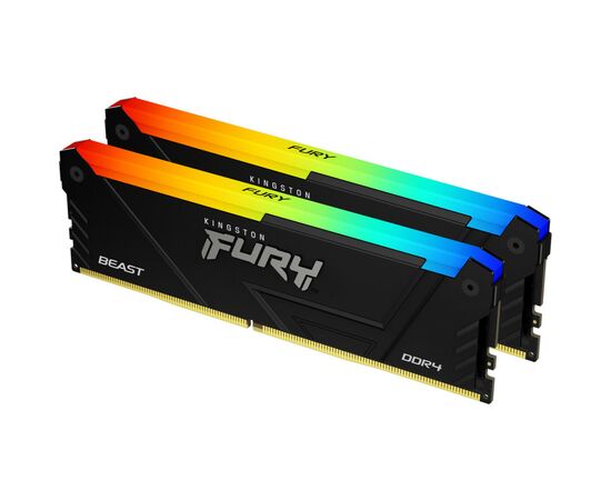 Модуль памяти для компьютера DDR4 32GB (2x16GB) 3733 MHz Beast Black RGB Kingston Fury (ex.HyperX) (KF437C19BB12AK2/32), изображение 4 Модуль памяти для компьютера DDR4 32GB (2x16GB) 3733 MHz Beast Black RGB Kingston Fury (ex.HyperX) (KF437C19BB12AK2/32), изображение 4