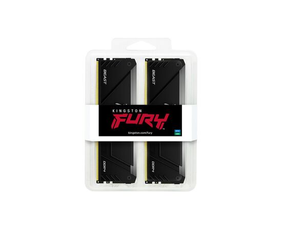 Модуль памяти для компьютера DDR4 32GB (2x16GB) 3733 MHz Beast Black RGB Kingston Fury (ex.HyperX) (KF437C19BB12AK2/32), изображение 7 Модуль памяти для компьютера DDR4 32GB (2x16GB) 3733 MHz Beast Black RGB Kingston Fury (ex.HyperX) (KF437C19BB12AK2/32), изображение 7