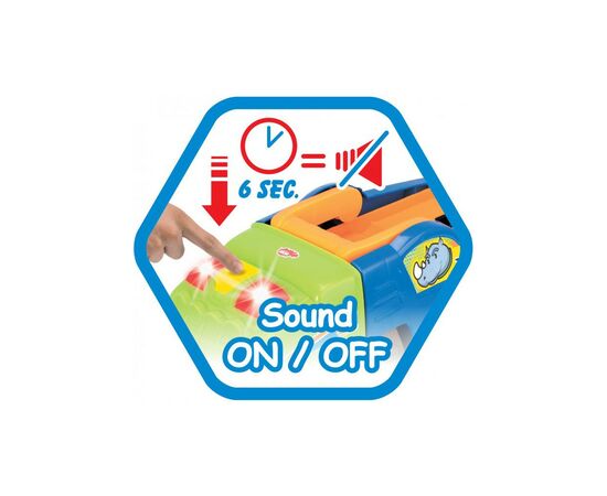 Спецтехніка Dickie Toys Транспортер Хеппі. Скання з м'якою машинкою зі звуковими та світловими ефектами 42 см (3817003), зображення 12 Спецтехніка Dickie Toys Транспортер Хеппі. Скання з м'якою машинкою зі звуковими та світловими ефектами 42 см (3817003), зображення 12