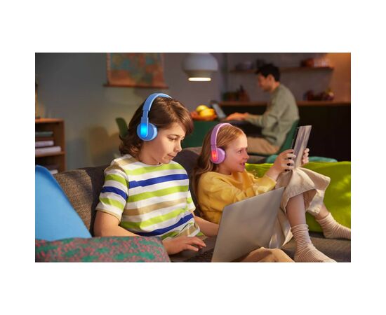 Наушники Philips Kids TAK4206 On-ear Colored light panels Wireless Blue (TAK4206BL/00), изображение 7 Наушники Philips Kids TAK4206 On-ear Colored light panels Wireless Blue (TAK4206BL/00), изображение 7
