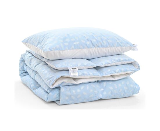 Ковдра MirSon Набір пуховий №2108 Bio-Blue Зима 90% пух ковдра 172х205 + подушка 50х70 середня (2200003023169), зображення 4