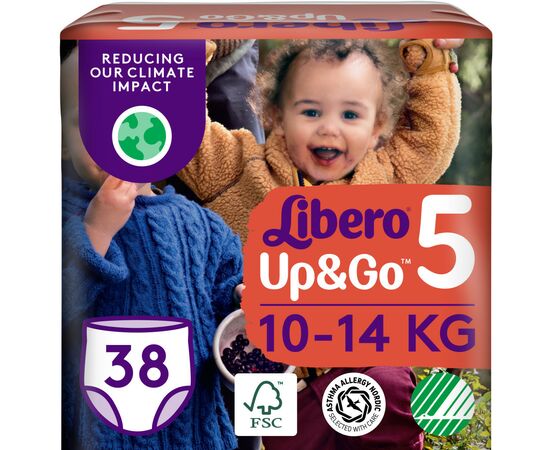 Підгузок Libero Up&Go Розмір 5 (10-14 кг) 38 шт (7322541742458)