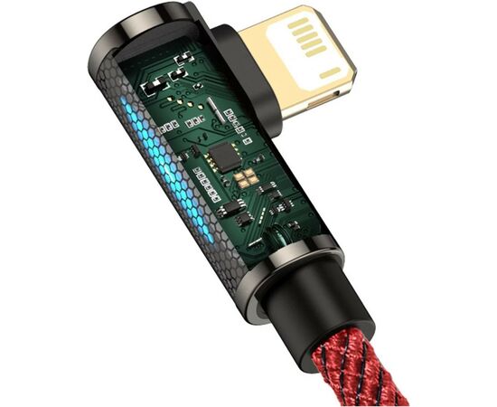 Дата кабель USB 2.0 AM to Lightning 2.0m CACS 2.4A 90 Legend Series Elbow Red Baseus (CACS000109), изображение 7 Дата кабель USB 2.0 AM to Lightning 2.0m CACS 2.4A 90 Legend Series Elbow Red Baseus (CACS000109), изображение 7