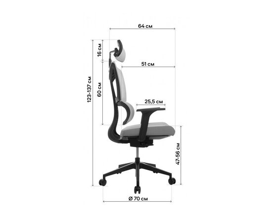 Офисное кресло GT Racer H-2001 Gray, изображение 12 Офисное кресло GT Racer H-2001 Gray, изображение 12
