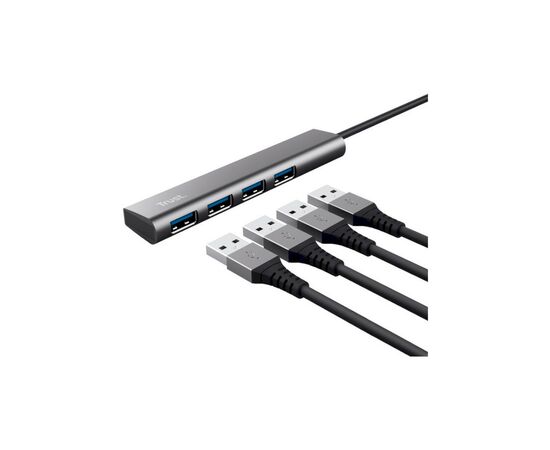 Концентратор Halyx 4-Port USB-A 3.2 Grey Trust (24947_TRUST), изображение 6 Концентратор Halyx 4-Port USB-A 3.2 Grey Trust (24947_TRUST), изображение 6