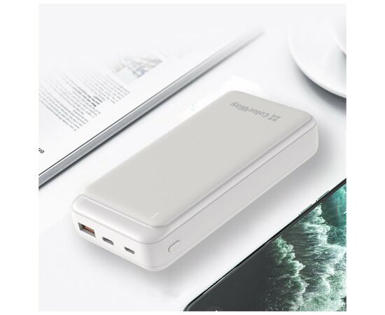 Батарея универсальная ColorWay 20 000 mAh Slim PD/20W, QC/3.0 USB-C/Micro-USB/USB-A White (CW-PB200LPG3WT-PD), изображение 10 Батарея универсальная ColorWay 20 000 mAh Slim PD/20W, QC/3.0 USB-C/Micro-USB/USB-A White (CW-PB200LPG3WT-PD), изображение 10