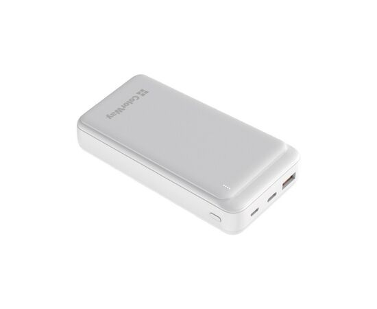 Батарея универсальная ColorWay 20 000 mAh Slim PD/20W, QC/3.0 USB-C/Micro-USB/USB-A White (CW-PB200LPG3WT-PD), изображение 3 Батарея универсальная ColorWay 20 000 mAh Slim PD/20W, QC/3.0 USB-C/Micro-USB/USB-A White (CW-PB200LPG3WT-PD), изображение 3