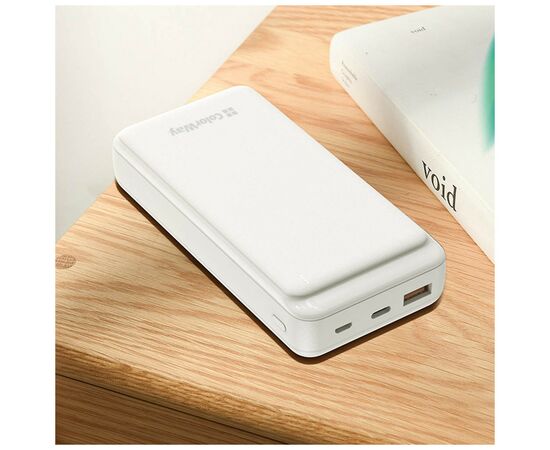 Батарея универсальная ColorWay 20 000 mAh Slim PD/20W, QC/3.0 USB-C/Micro-USB/USB-A White (CW-PB200LPG3WT-PD), изображение 8 Батарея универсальная ColorWay 20 000 mAh Slim PD/20W, QC/3.0 USB-C/Micro-USB/USB-A White (CW-PB200LPG3WT-PD), изображение 8