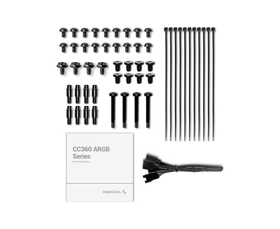 Корпус Deepcool CC360 WH ARGB (R-CC360-WHAPM3-G-1), изображение 11 Корпус Deepcool CC360 WH ARGB (R-CC360-WHAPM3-G-1), изображение 11