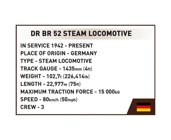 Конструктор Cobi Локомотив DRB Class 52 1:35, 2505 деталей (COBI-6282), изображение 11 Конструктор Cobi Локомотив DRB Class 52 1:35, 2505 деталей (COBI-6282), изображение 11