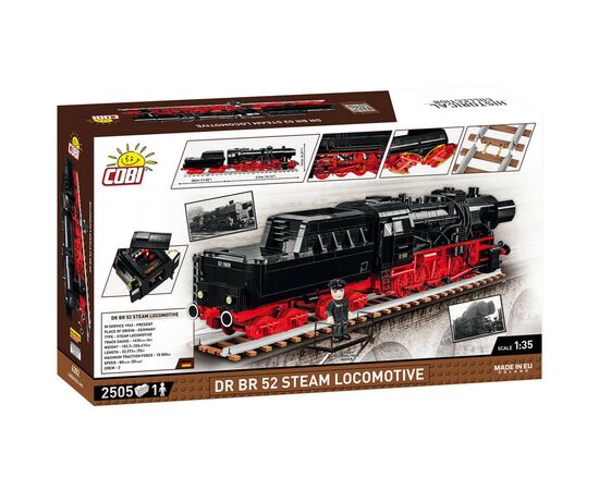 Конструктор Cobi Локомотив DRB Class 52 1:35, 2505 деталей (COBI-6282), изображение 2 Конструктор Cobi Локомотив DRB Class 52 1:35, 2505 деталей (COBI-6282), изображение 2