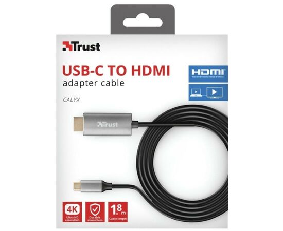 Переходник Trust Calyx USB-C to HDMI Adapter Cable (23332_TRUST), изображение 10 Переходник Trust Calyx USB-C to HDMI Adapter Cable (23332_TRUST), изображение 10