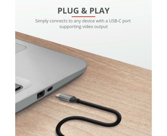 Переходник Trust Calyx USB-C to HDMI Adapter Cable (23332_TRUST), изображение 6 Переходник Trust Calyx USB-C to HDMI Adapter Cable (23332_TRUST), изображение 6