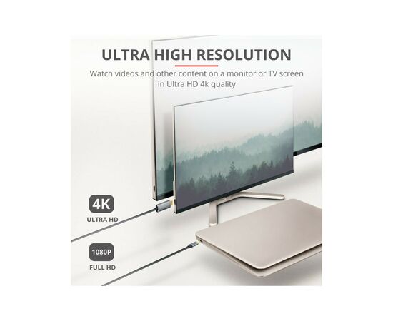 Переходник Trust Calyx USB-C to HDMI Adapter Cable (23332_TRUST), изображение 7 Переходник Trust Calyx USB-C to HDMI Adapter Cable (23332_TRUST), изображение 7