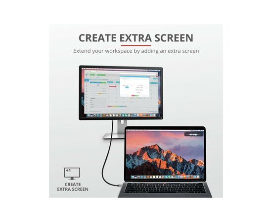 Переходник Trust Calyx USB-C to HDMI Adapter Cable (23332_TRUST), изображение 8 Переходник Trust Calyx USB-C to HDMI Adapter Cable (23332_TRUST), изображение 8