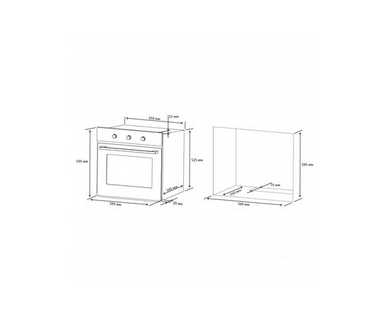 Духовой шкаф Eleyus DIANA 6006 BG, изображение 12 Духовой шкаф Eleyus DIANA 6006 BG, изображение 12