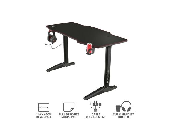 Комп'ютерний стіл Trust GXT 1175 Imperius XL Black (23802), зображення 10 Комп'ютерний стіл Trust GXT 1175 Imperius XL Black (23802), зображення 10