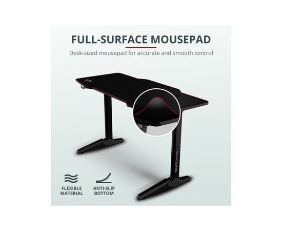 Комп'ютерний стіл Trust GXT 1175 Imperius XL Black (23802), зображення 4 Комп'ютерний стіл Trust GXT 1175 Imperius XL Black (23802), зображення 4