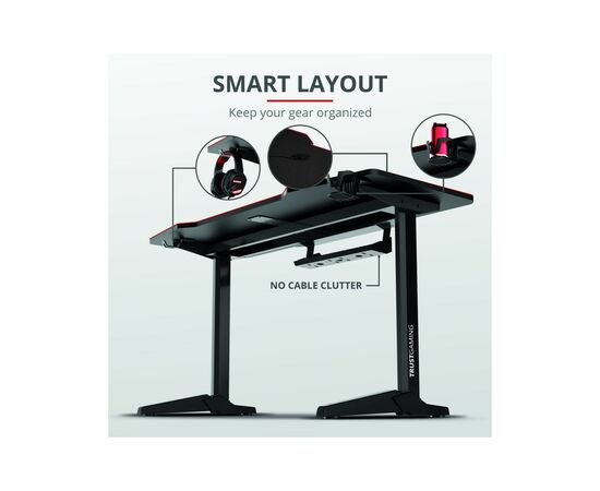 Комп'ютерний стіл Trust GXT 1175 Imperius XL Black (23802), зображення 7 Комп'ютерний стіл Trust GXT 1175 Imperius XL Black (23802), зображення 7