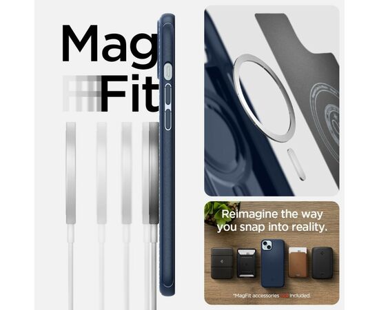 Чехол для мобильного телефона Spigen Apple iPhone 15 Mag Armor MagFit Navy Blue (ACS06816), изображение 10 Чехол для мобильного телефона Spigen Apple iPhone 15 Mag Armor MagFit Navy Blue (ACS06816), изображение 10