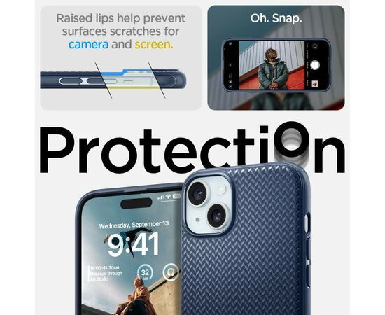 Чехол для мобильного телефона Spigen Apple iPhone 15 Mag Armor MagFit Navy Blue (ACS06816), изображение 11 Чехол для мобильного телефона Spigen Apple iPhone 15 Mag Armor MagFit Navy Blue (ACS06816), изображение 11