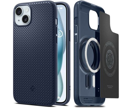 Чехол для мобильного телефона Spigen Apple iPhone 15 Mag Armor MagFit Navy Blue (ACS06816), изображение 2 Чехол для мобильного телефона Spigen Apple iPhone 15 Mag Armor MagFit Navy Blue (ACS06816), изображение 2