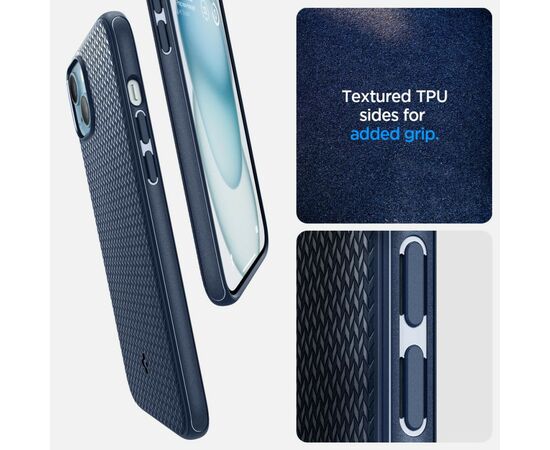 Чехол для мобильного телефона Spigen Apple iPhone 15 Mag Armor MagFit Navy Blue (ACS06816), изображение 7 Чехол для мобильного телефона Spigen Apple iPhone 15 Mag Armor MagFit Navy Blue (ACS06816), изображение 7