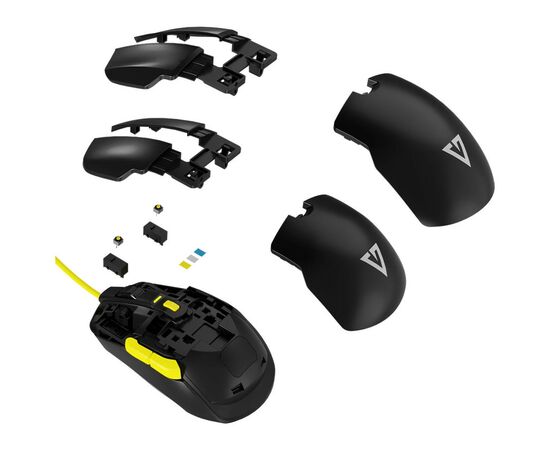Мышка Modecom Jager Volcano RGB Hot-Swap Custom USB Black (M-MC-JAGER-100), изображение 10 Мышка Modecom Jager Volcano RGB Hot-Swap Custom USB Black (M-MC-JAGER-100), изображение 10