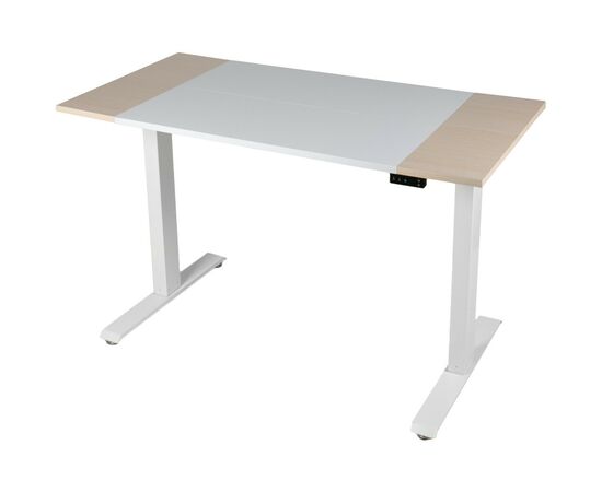 Комп'ютерний стіл Barsky User white/wood 1200*600 (VRU_el-02)