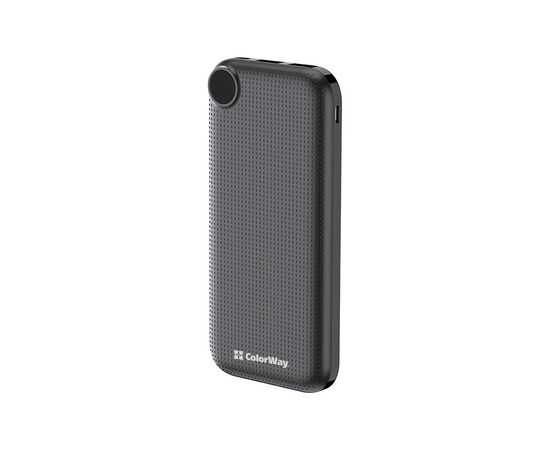 Батарея универсальная ColorWay 10 000 mAh LCD (USB QC3.0 + USB-C Power Delivery 22.5W) Black (CW-PB100LPI3BK-PDD)