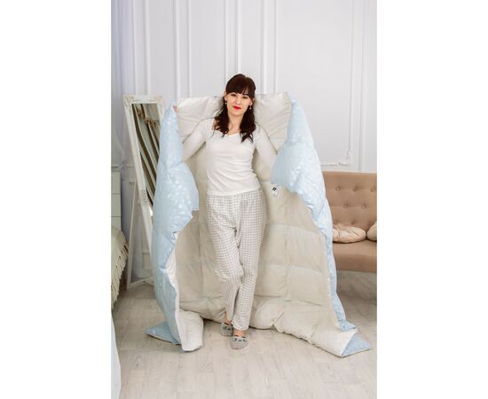 Ковдра MirSon Набір пуховий №2129 Bio-Blue Зима 70% пух ковдра 220х240 + подушки 50х70 2 шт пружні (2200003024029), зображення 10 Ковдра MirSon Набір пуховий №2129 Bio-Blue Зима 70% пух ковдра 220х240 + подушки 50х70 2 шт пружні (2200003024029), зображення 10