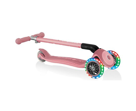 Самокат Globber Primo Foldable Plus Lights пастельно-розовый (439-210), изображение 12 Самокат Globber Primo Foldable Plus Lights пастельно-розовый (439-210), изображение 12