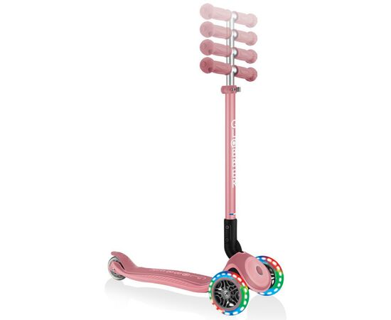 Самокат Globber Primo Foldable Plus Lights пастельно-розовый (439-210), изображение 6 Самокат Globber Primo Foldable Plus Lights пастельно-розовый (439-210), изображение 6