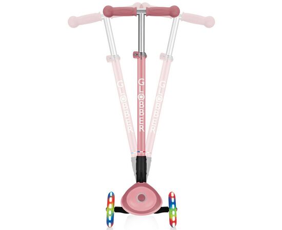 Самокат Globber Primo Foldable Plus Lights пастельно-розовый (439-210), изображение 7 Самокат Globber Primo Foldable Plus Lights пастельно-розовый (439-210), изображение 7