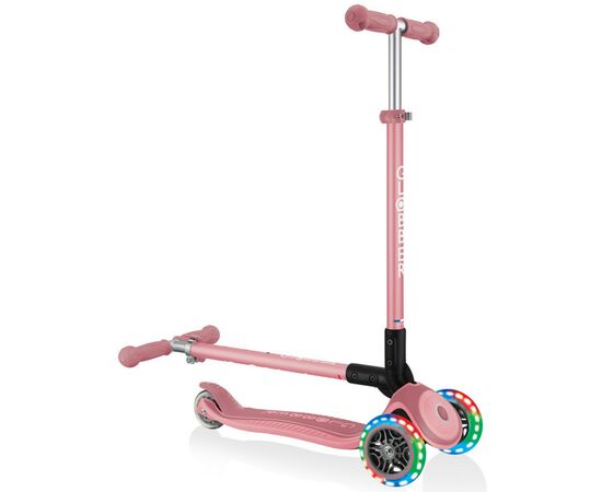 Самокат Globber Primo Foldable Plus Lights пастельно-розовый (439-210), изображение 8 Самокат Globber Primo Foldable Plus Lights пастельно-розовый (439-210), изображение 8