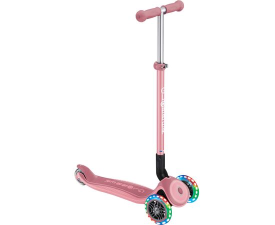 Самокат Globber Primo Foldable Plus Lights пастельно-розовый (439-210)