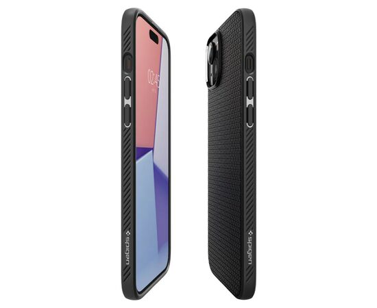 Чехол для мобильного телефона Spigen Apple iPhone 15 Plus Liquid Air Matte Black (ACS06650), изображение 6