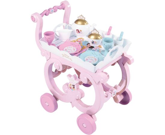Игровой набор Smoby Тележка Дисней Принцессы со съемным подносом с сервизом 17 аксессуаров (312502)