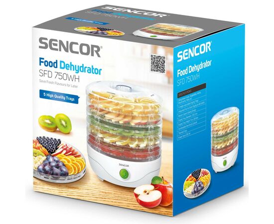 Сушка для овощей и фруктов Sencor SFD 750WH, изображение 12 Сушка для овощей и фруктов Sencor SFD 750WH, изображение 12