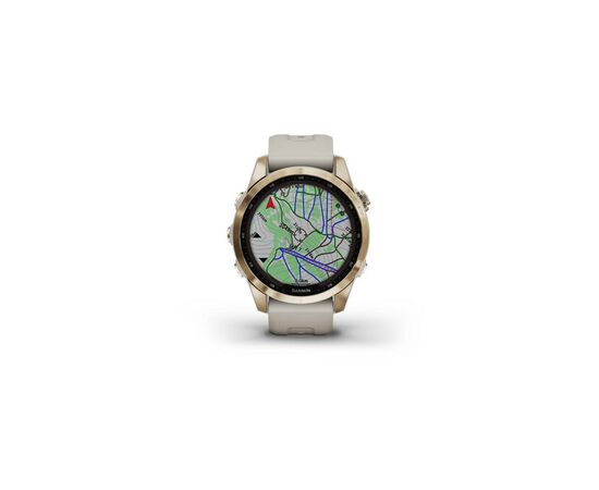 Смарт-часы Garmin fenix 7S Sapphire Sol, Cream Gold Ti w/ Light Sand Band, GPS (010-02539-21), изображение 4