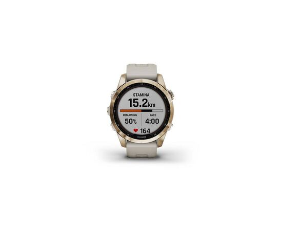 Смарт-часы Garmin fenix 7S Sapphire Sol, Cream Gold Ti w/ Light Sand Band, GPS (010-02539-21), изображение 6