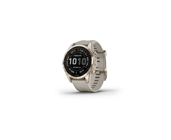 Смарт-годинник Garmin fenix 7S Sapphire Sol, Cream Gold Ti w/ Light Sand Band, GPS (010-02539-21)